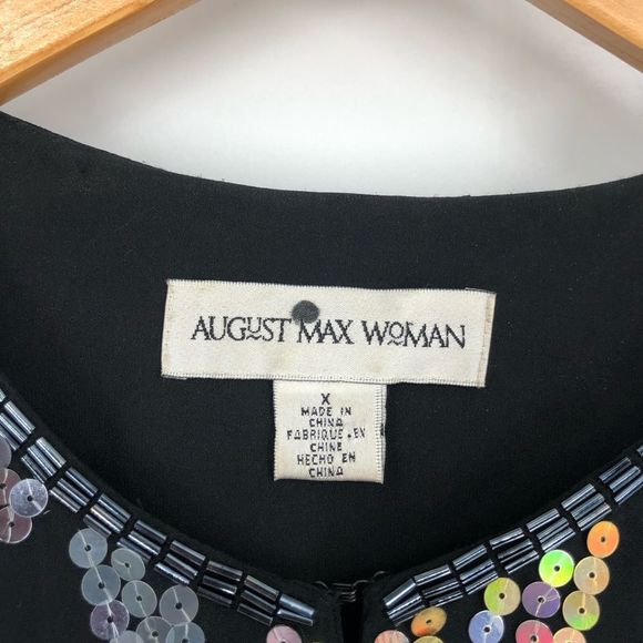 90’s Vintage Silver Iridescent Gold Sequin Checkerboard Evening Jacket size X - Picture 12 of 16